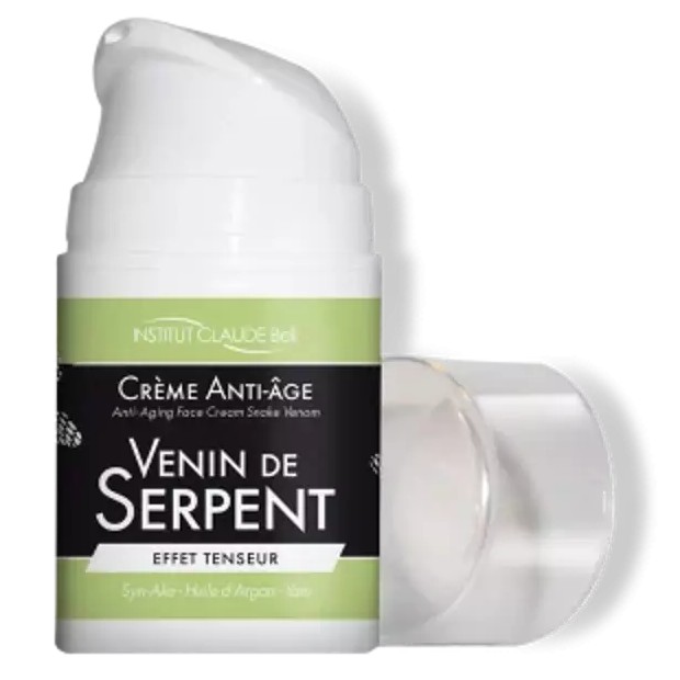 Anti-wrinkle night face cream with snake venom