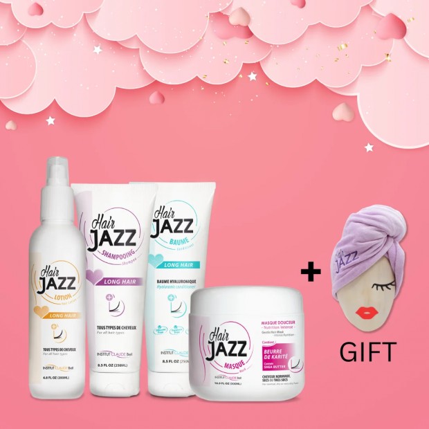 Hair Growth Accelerating Shampoo, Lotion, Conditioner and Mask + Hair towel wrap as a gift
